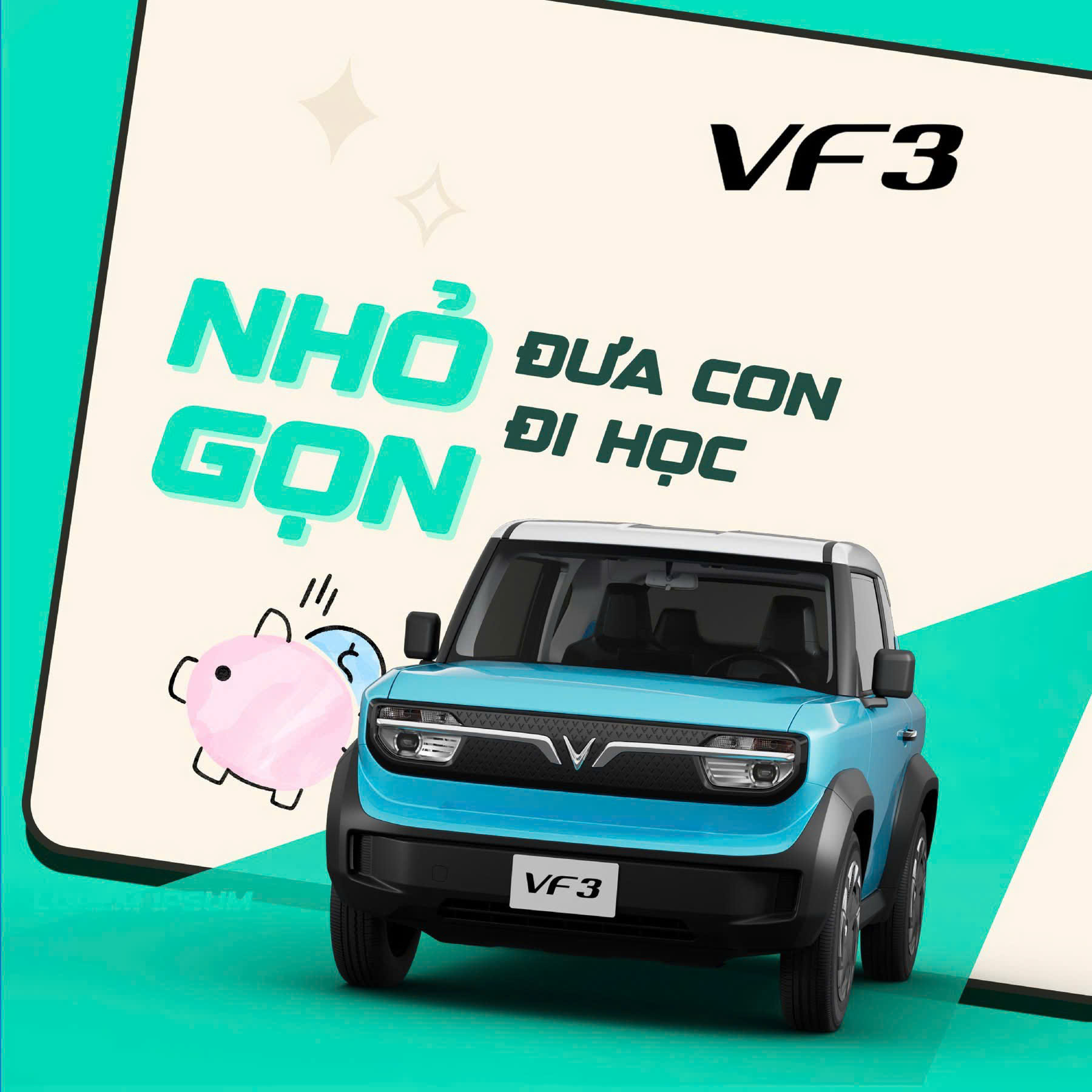 VinFast VF3 Đưa Con Đi Học