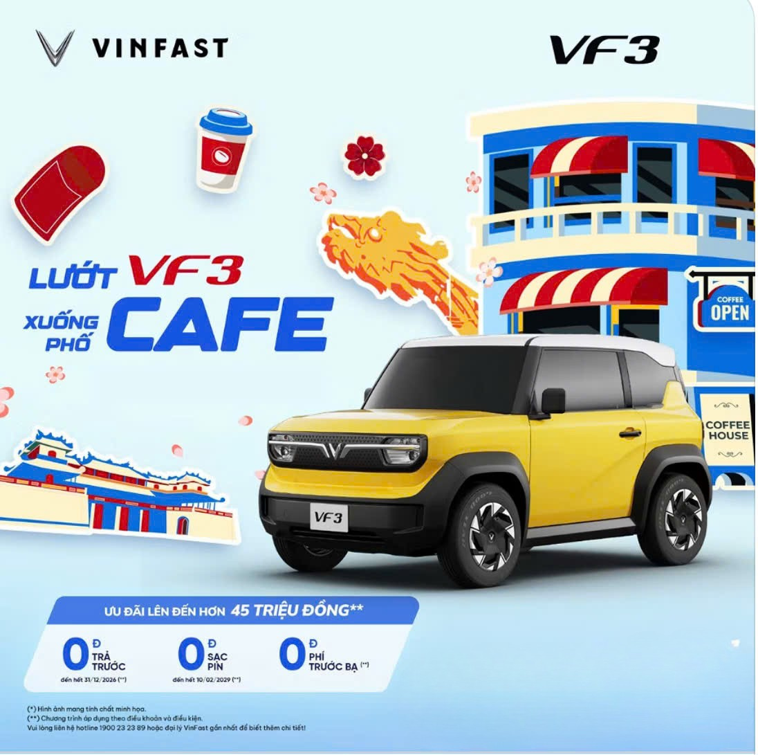 VinFast VF3 Lướt Phố Cafe